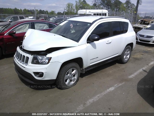 1C4NJCBB8GD574528 - 2016 JEEP COMPASS SPORT WHITE photo 2