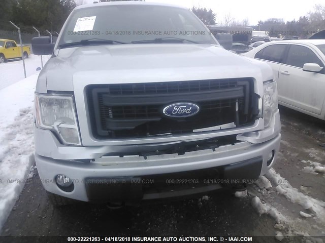 1FTFX1EFXDKE11554 - 2013 FORD F150 SUPER CAB SILVER photo 6