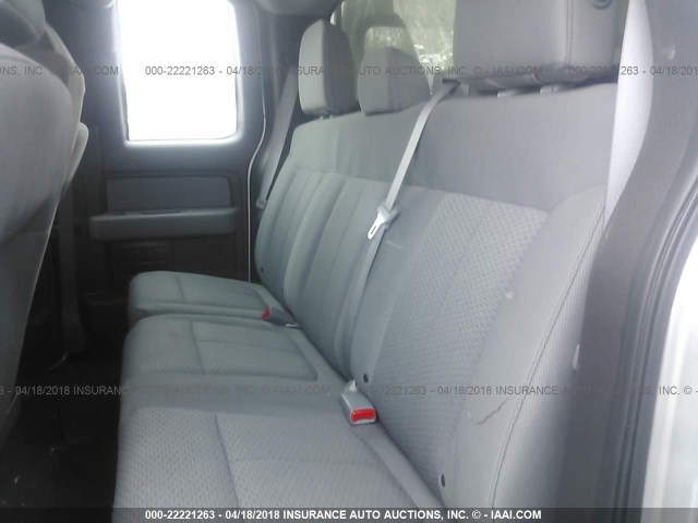 1FTFX1EFXDKE11554 - 2013 FORD F150 SUPER CAB SILVER photo 8