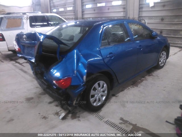 1NXBU4EE5AZ230051 - 2010 TOYOTA COROLLA S/LE/XLE BLUE photo 4