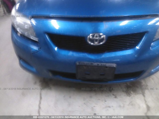 1NXBU4EE5AZ230051 - 2010 TOYOTA COROLLA S/LE/XLE BLUE photo 6