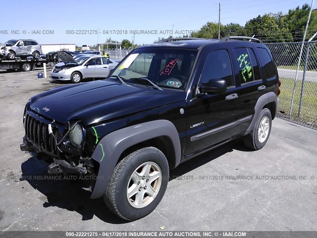 1J4GL48K34W255595 - 2004 JEEP LIBERTY SPORT 黑色 照片 2