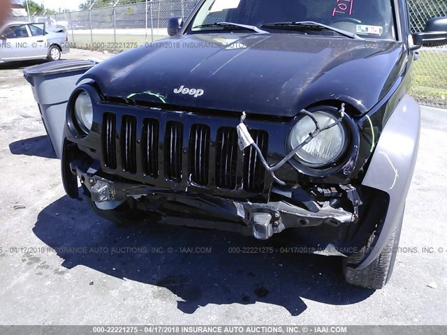 1J4GL48K34W255595 - 2004 JEEP LIBERTY SPORT 黑色 照片 6