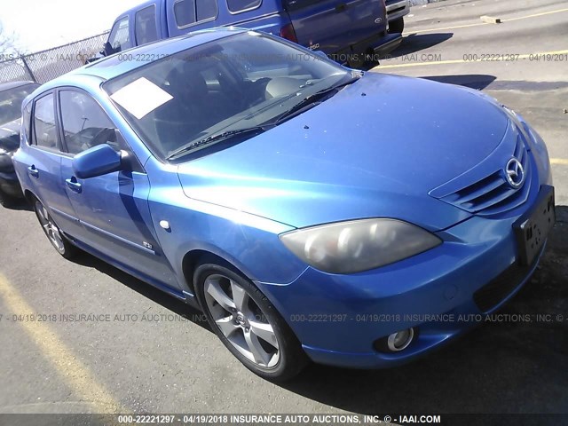 JM1BK343651337153 - 2005 MAZDA 3 HATCHBACK BLUE photo 1