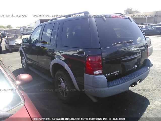 1FMZU62K12ZD00217 - 2002 FORD EXPLORER XLS BLACK photo 3