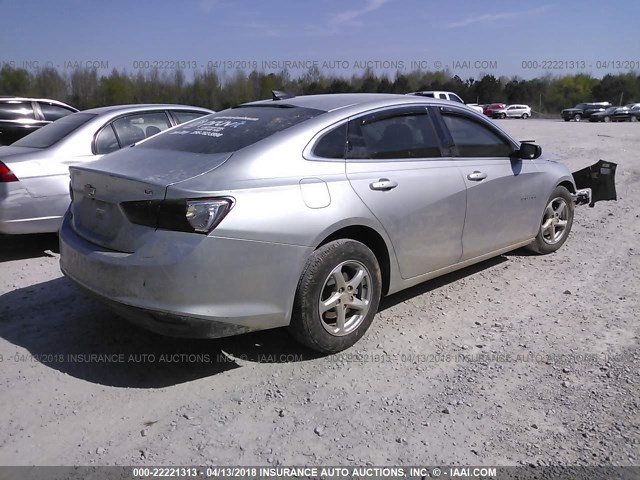 1G1ZB5ST5GF224337 - 2016 CHEVROLET MALIBU LS 银色 照片 4