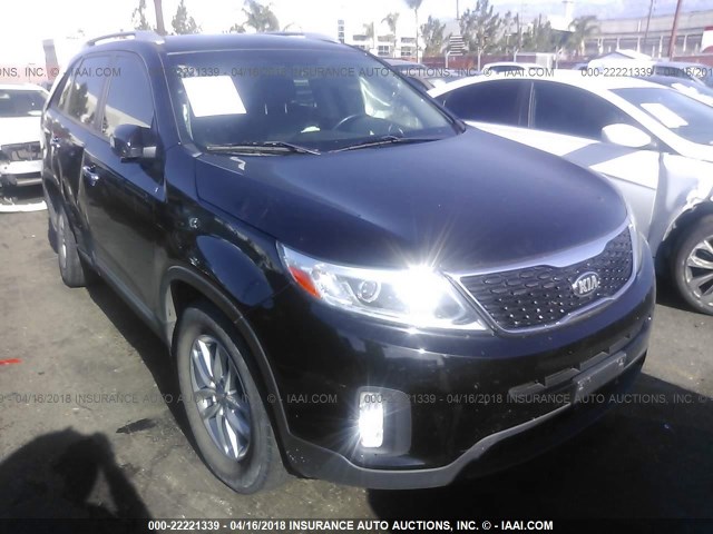 5XYKT4A69FG557020 - 2015 KIA SORENTO LX BLACK photo 1