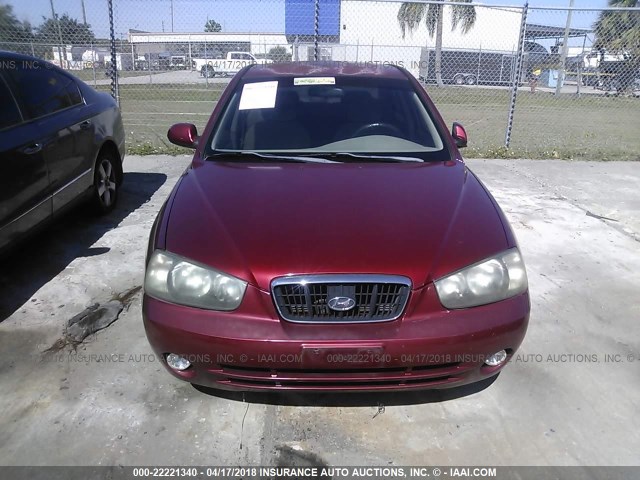 KMHDN45D93U642229 - 2003 HYUNDAI ELANTRA GLS/GT RED photo 6