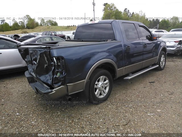 1FTPW12554KD41948 - 2004 FORD F150 SUPERCREW BLUE photo 4