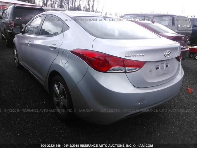 5NPDH4AE3CH070854 - 2012 HYUNDAI ELANTRA GLS/LIMITED SILVER photo 3