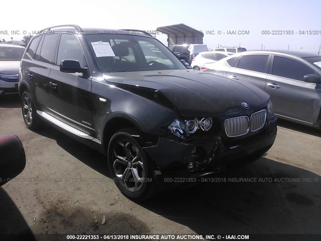 WBXPC93489WJ28413 - 2009 BMW X3 XDRIVE30I BLACK photo 1