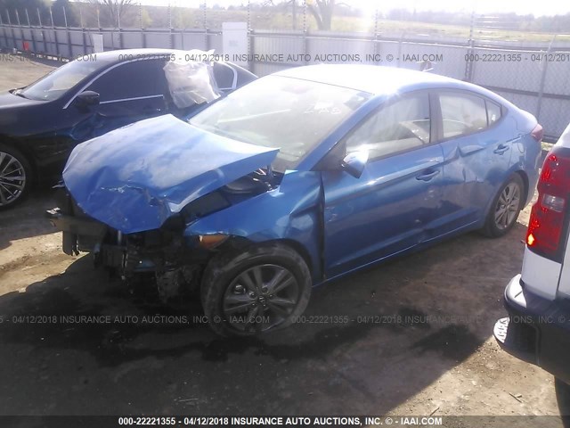 5NPD84LF6HH022035 - 2017 HYUNDAI ELANTRA SE/VALUE/LIMITED BLUE photo 2