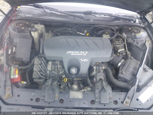 2G2WS522041358455 - 2004 PONTIAC GRAND PRIX GT2 შავი ფოტო 10