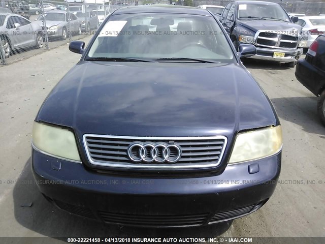 WAUEH54B61N162563 - 2001 AUDI A6 2.8 QUATTRO BLUE photo 6