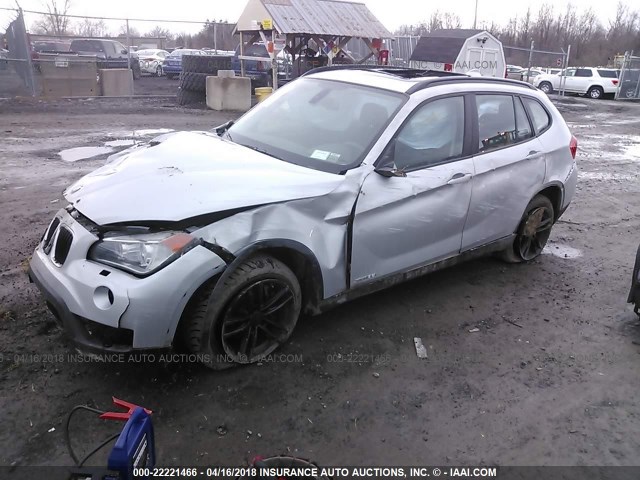 WBAVM5C56EVV92221 - 2014 BMW X1 XDRIVE35I SILVER photo 2