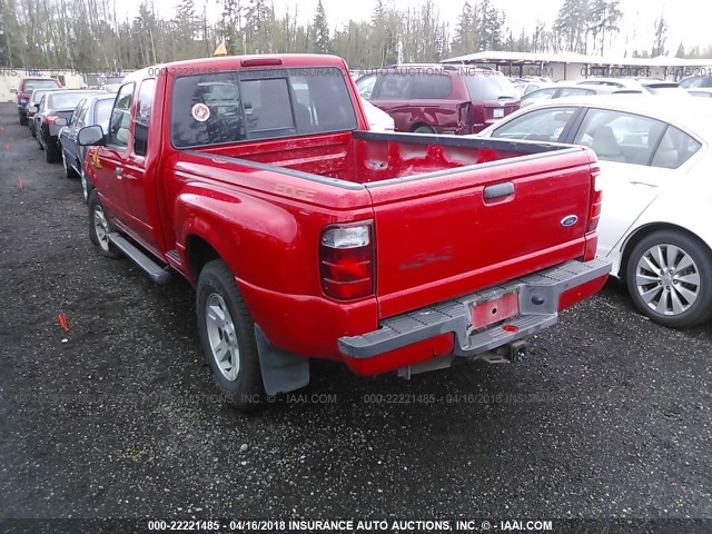 1FTZR45E34PB33275 - 2004 FORD RANGER SUPER CAB RED photo 3