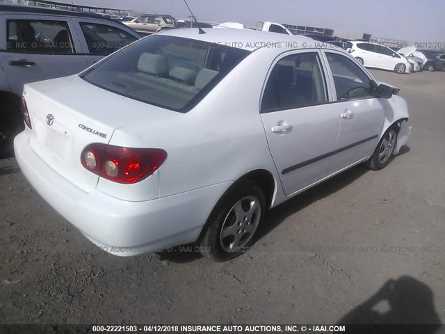 JTDBR32E352052209 - 2005 TOYOTA COROLLA CE/LE WHITE photo 4