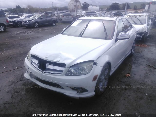 WDDGF56X48F114922 - 2008 MERCEDES-BENZ C 350 WHITE photo 2