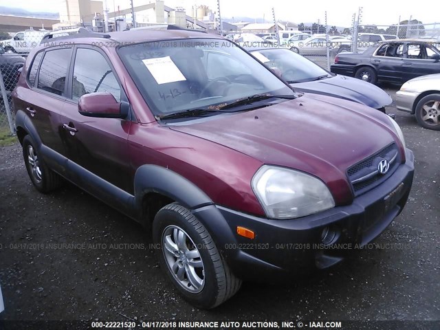 KM8JN12D96U340224 - 2006 HYUNDAI TUCSON GLS/LIMITED BURGUNDY photo 1