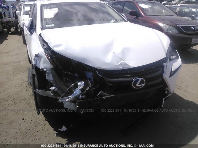 JTJBJRBZ6G2048345 - 2016 LEXUS NX 300H WHITE photo 6