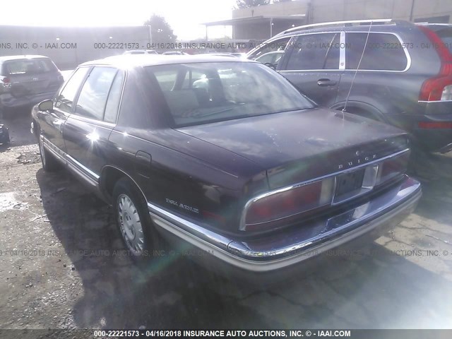 1G4CU5314P1601561 - 1993 BUICK PARK AVENUE ULTRA MAROON photo 3