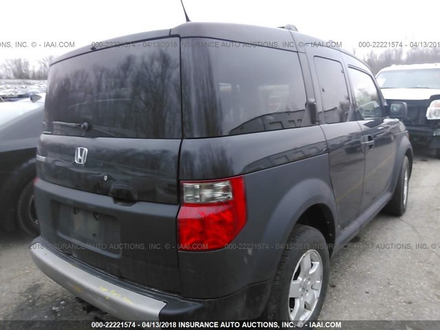 5J6YH28655L017862 - 2005 HONDA ELEMENT EX BLACK photo 4