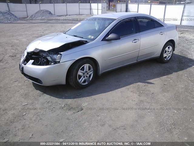 1G2ZF58B774209526 - 2007 PONTIAC G6 VALUE LEADER/BASE SILVER photo 2