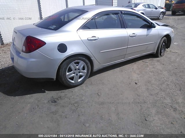 1G2ZF58B774209526 - 2007 PONTIAC G6 VALUE LEADER/BASE SILVER photo 4