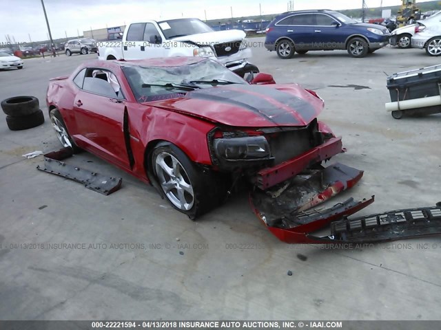 2G1FC1E30E9177955 - 2014 CHEVROLET CAMARO LT RED photo 1