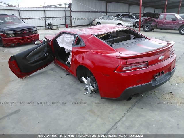 2G1FC1E30E9177955 - 2014 CHEVROLET CAMARO LT RED photo 3