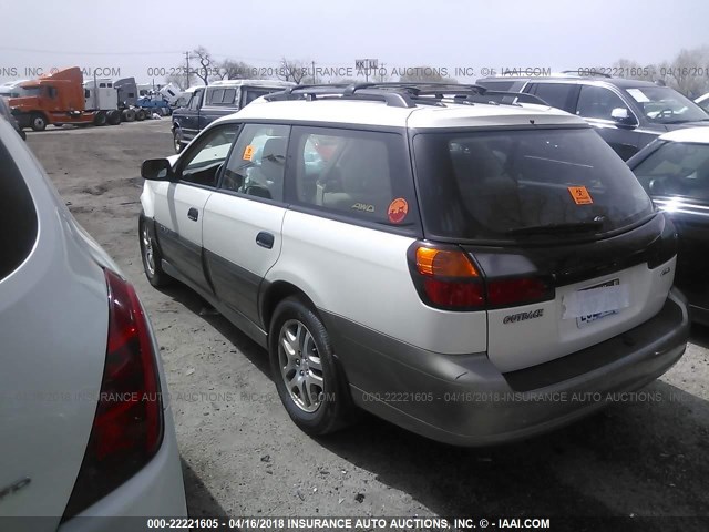 4S3BH675347612616 - 2004 SUBARU LEGACY OUTBACK AWP WHITE photo 3