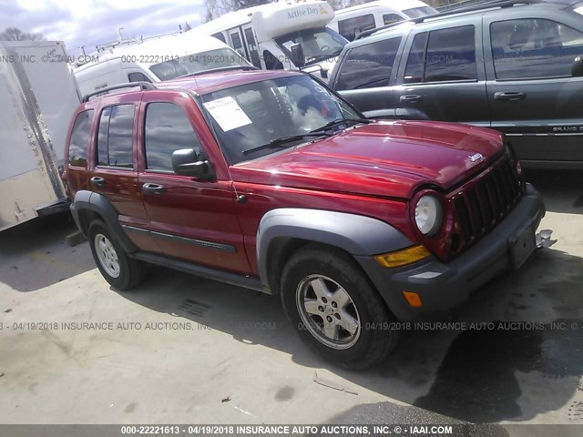1J4GL48K97W537812 - 2007 JEEP LIBERTY SPORT Qırmızı foto 1