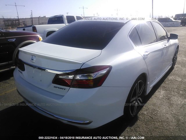 1HGCR2F53GA243017 - 2016 HONDA ACCORD SPORT 白色 照片 4