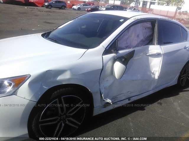 1HGCR2F53GA243017 - 2016 HONDA ACCORD SPORT 白色 照片 6