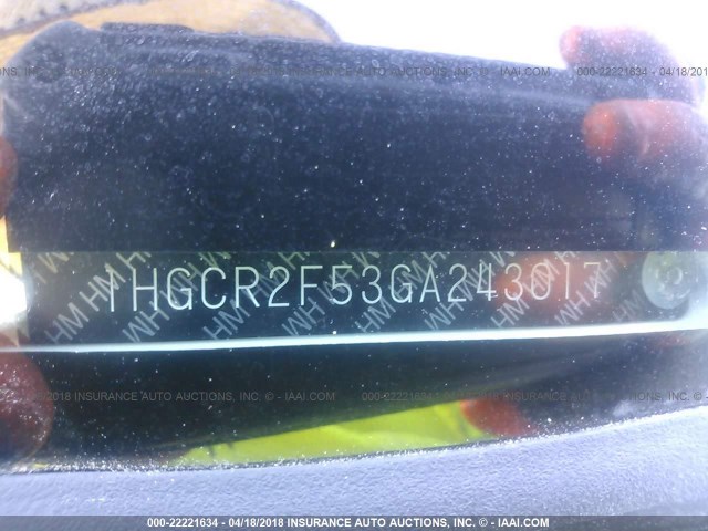 1HGCR2F53GA243017 - 2016 HONDA ACCORD SPORT 白色 照片 9