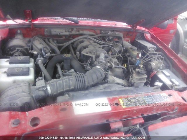 1FTZR45E33PA27651 - 2003 FORD RANGER SUPER CAB RED photo 10