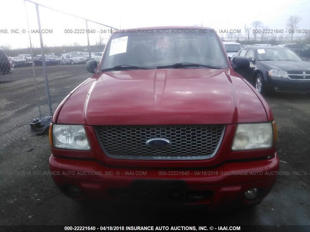 1FTZR45E33PA27651 - 2003 FORD RANGER SUPER CAB RED photo 6