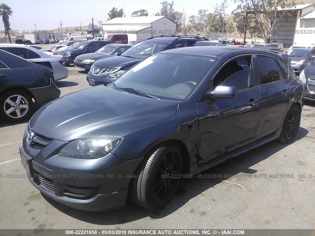 JM1BK34M491246915 - 2009 MAZDA SPEED 3 GRAY photo 2