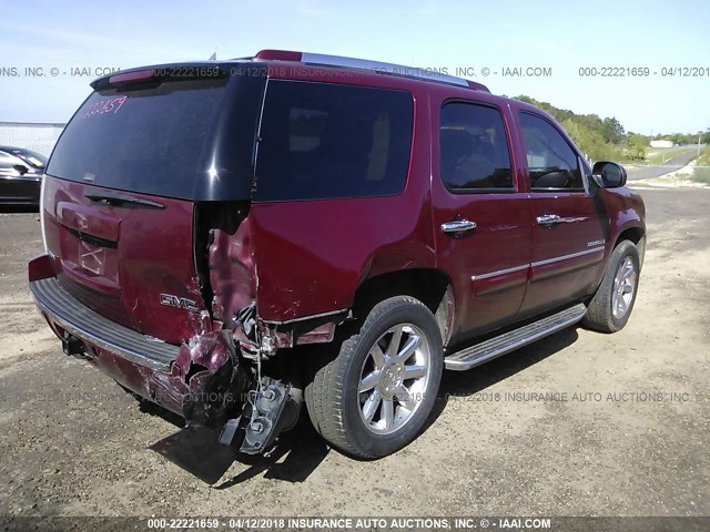 1GKFK63897J150769 - 2007 GMC YUKON DENALI MAROON photo 4