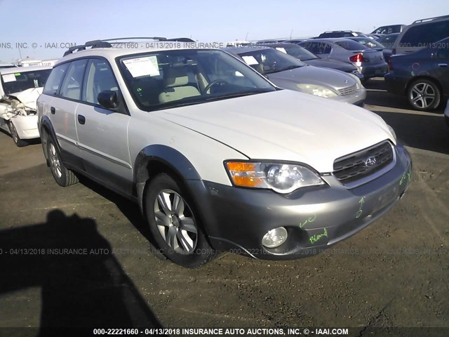 4S4BP61C957359311 - 2005 SUBARU LEGACY OUTBACK 2.5I WHITE photo 1