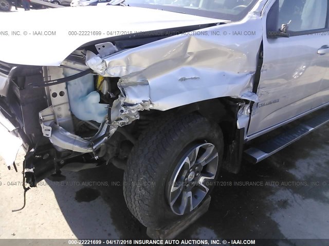 1GCGTCE34F1144471 - 2015 CHEVROLET COLORADO Z71 SILVER photo 6