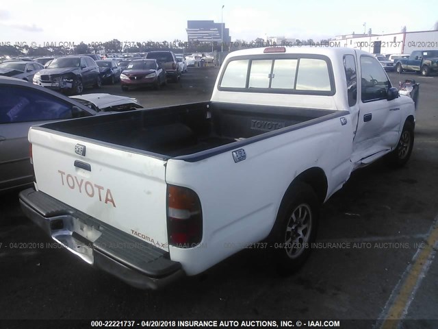 4TAVL52N4VZ247619 - 1997 TOYOTA TACOMA XTRACAB WHITE photo 4