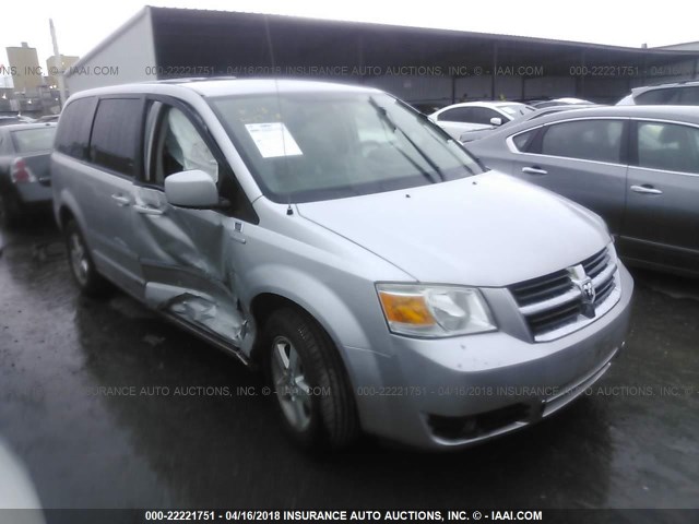 2D8HN54P58R107119 - 2008 DODGE GRAND CARAVAN SXT SILVER photo 1