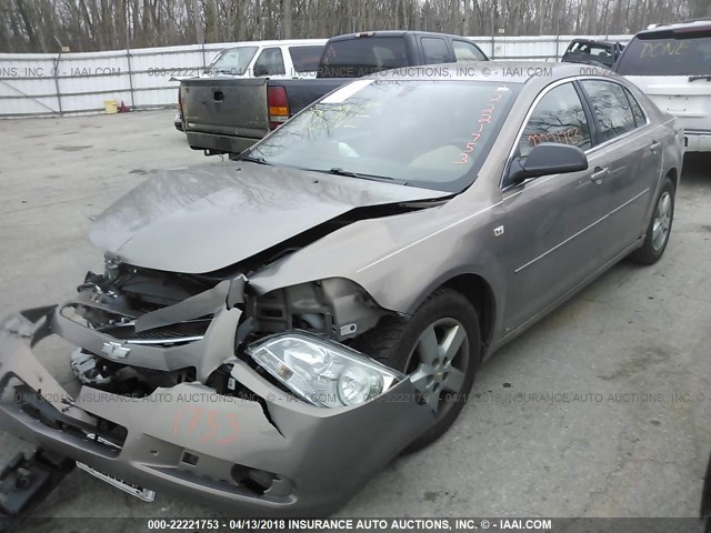 1G1ZG57B18F192022 - 2008 CHEVROLET MALIBU LS TAN photo 2