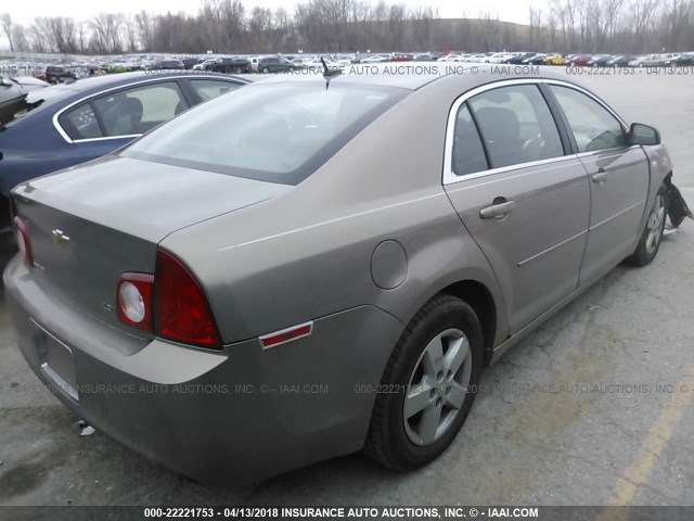 1G1ZG57B18F192022 - 2008 CHEVROLET MALIBU LS TAN photo 4