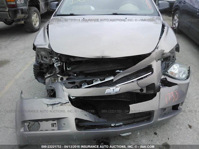 1G1ZG57B18F192022 - 2008 CHEVROLET MALIBU LS TAN photo 6
