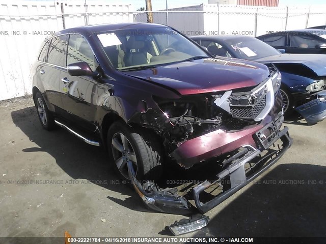 2HNYD2H49DH523331 - 2013 ACURA MDX TECHNOLOGY PURPLE photo 1