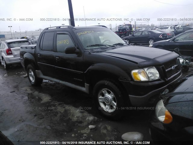 1FMZU77E22UD06971 - 2002 FORD EXPLORER SPORT TRAC  BLACK photo 1