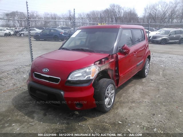 KNDJT2A20B7212608 - 2011 KIA SOUL +/!/SPORT RED photo 2