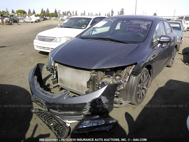 2HGFB2F91FH526245 - 2015 HONDA CIVIC EXL 灰色 照片 2